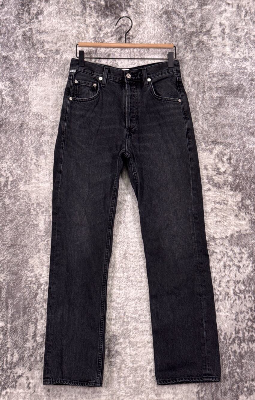 Citizens Of Humanity Baretta Jeans 25 Womens Relaxed Straight Black Wash